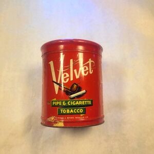 Velvet Red Tobacco Tin with Classic Branding Circa 1962